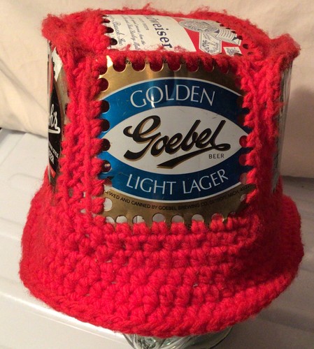 Vintage Beer Can cap Red Bucket Hat 