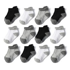 12 Pairs Baby Non Slip Socks Toddler Grip Kids Boy Girls Infants Skid Cotton