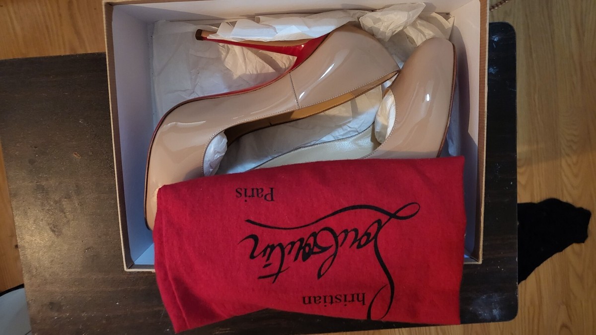 Christian Louboutin パンプスPK20 NUDE6248 CHRISTIAN LOUBOUTIN LADY PEEP 150 PATENT CALF PK20 NUDE 6248 SIZE
