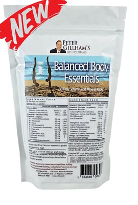 Peter Gillham's Balanced Body Essentials  - 30 Daily vitamin and mineral packs