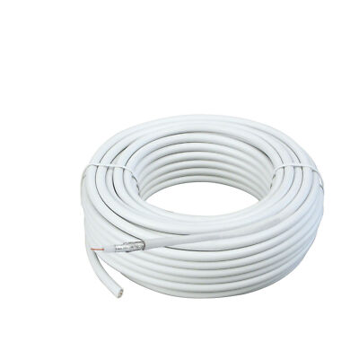 Cavo Antenna Satellitare Coassiale 50m Hb-digital 135dB 4 Schermi Per HDTV 4K DVB-T/T2