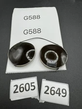 Vintage Clip-on Aviator Sunglasses Green Tint Rims Bronze Brown 50 Mm Round