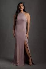 NWT Anthropologie BHLDN Serephina Crepe Maxi Dress Size 24W in Lilac Smoke