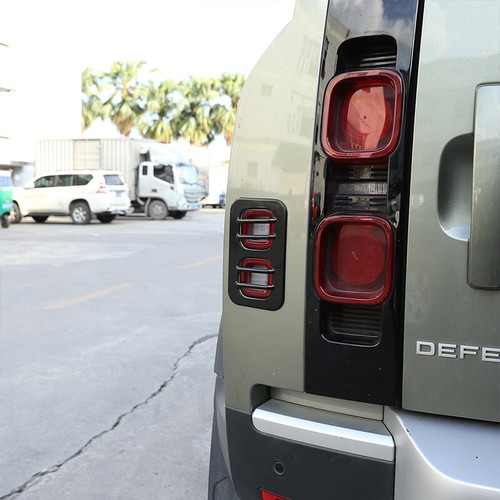 Cubierta protectora de luz indicadora trasera de aleación negra para Land Rover Defender - Imagen 7 de 11