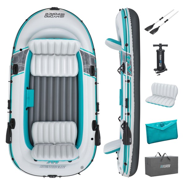 Bestway Schlauchboot Ponton Hydro-Force Adventure Elite X4 Mit 2 Ruder Und Pumpe-image