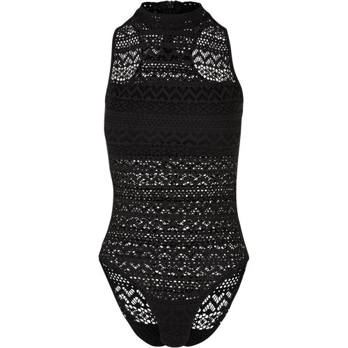 Urban Classics Ladies Uncinetto Jersey collo Alto Corpo Tuta Intera Sottile Fit - Picture 7 of 16