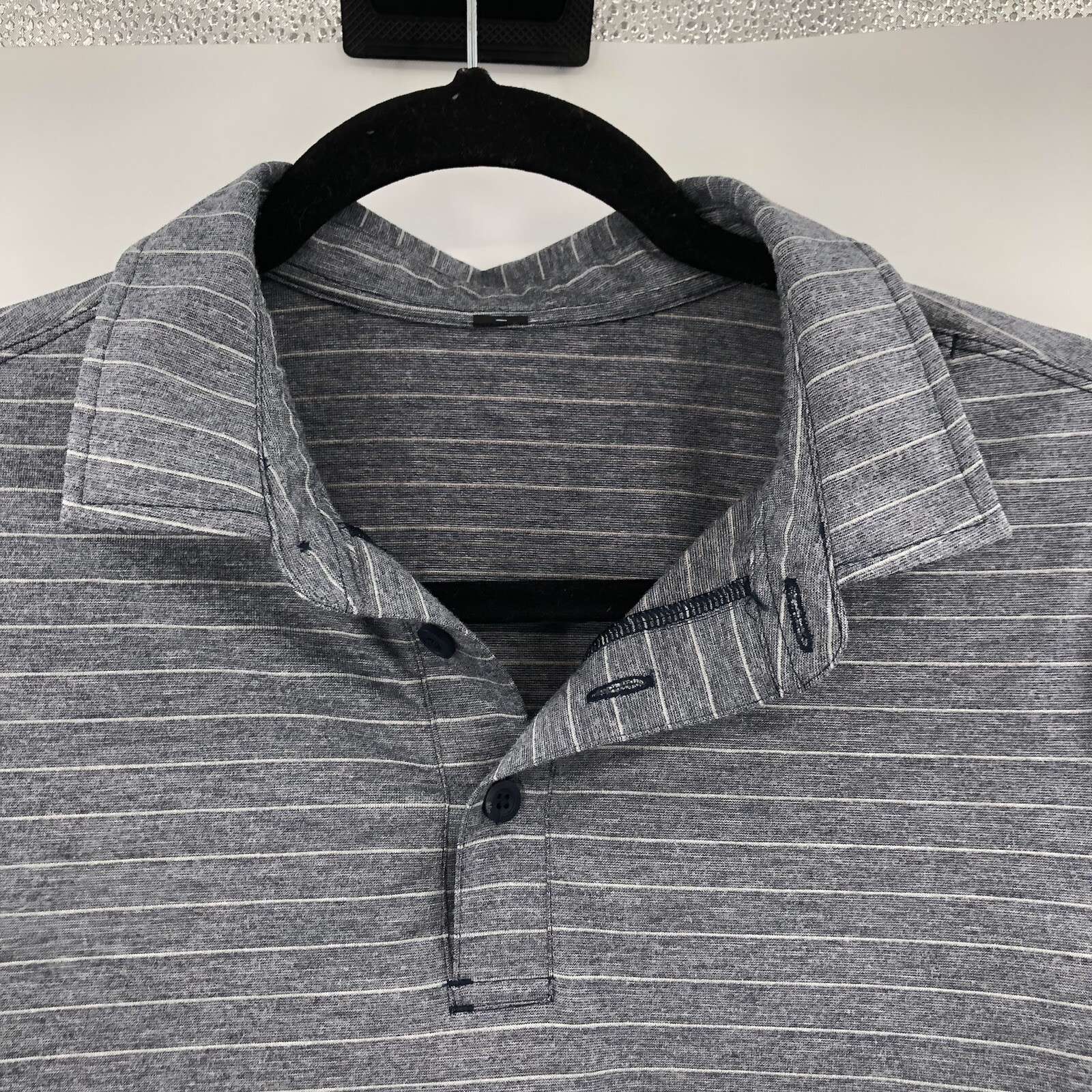 Lululemon Evolution Striped Polo Gray Active Golf… - image 3