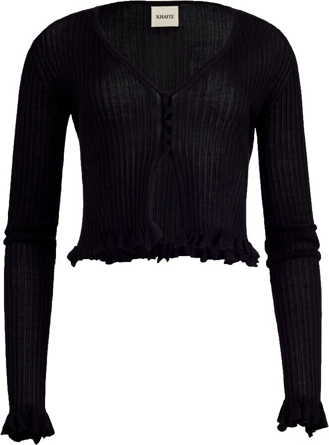 Chaqueta de seda Suéteres para mujer Negro