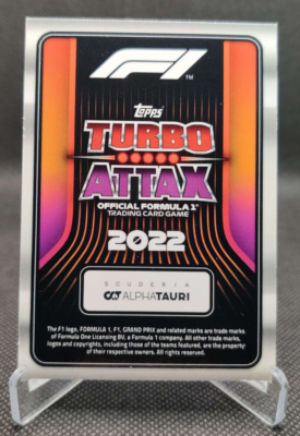2022 Topps F1 Turbo Attax GOLD Limited Edition Yuki Tsunoda #LE8G