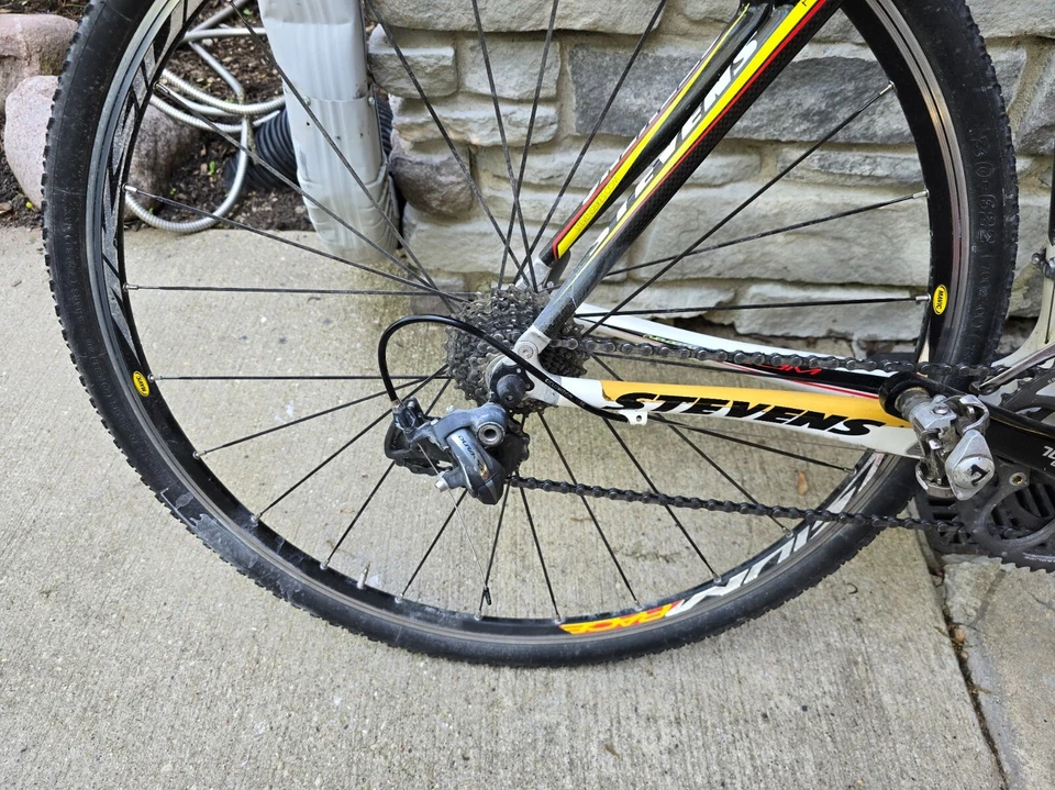 Stevens Team Cyclocross Carbon Fiber Dura-Ace 52 Lots of Upgrades Trail Bike - Image 4 of 4