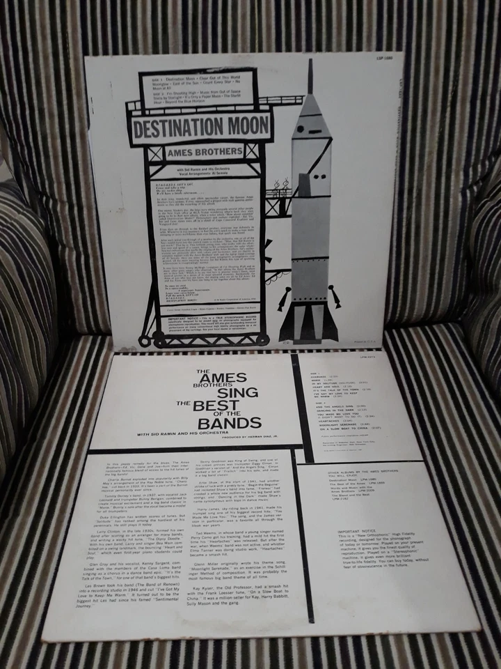 AmesBrothers-"Dest.Moon & Best Of The Bands"-RCA Victor-LSP1680& LPM2273-EXC/VG+ - Image 2 of 4