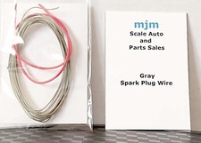 6 Feet Gray Spark Plug Wire 1/24 1/25 Scale Models With Red Boot Material