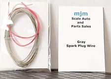 6 Feet Gray Spark Plug Wire 1/24 1/25 Scale Models With Red Boot Material 