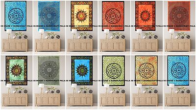 10 PC Wholesale Lot Cotton Tapestry Poster Indian Elephant Mandala Wall Hanging 