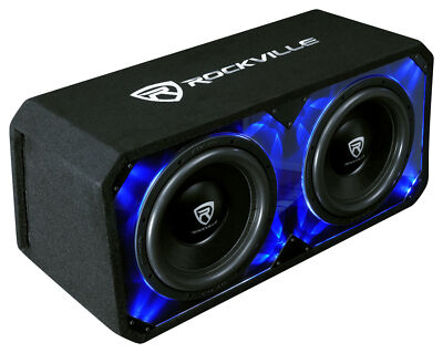 Box Rockville Woofers Rockville 800W Dual Car Subwoofer Enclosure