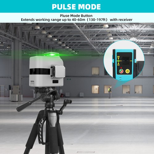 3D 12LINES Laser Level Self Leveling Green Cross Line 3x360 +2 battery DECTEAM - Picture 3 of 12