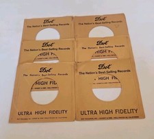 45 RPM 7" RECORD SLEEVES CO. SLEEVE 6 PACK SEE PHOTOS DOT Records SLV341 