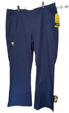 WonderWink Scrub Pants Unisex Size XL Navy Blue Elastic Waist NEW Bootcut