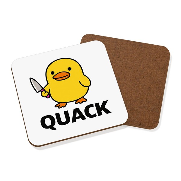 Gift Base Quack Duck Meme Untersetzer GeträNkematte Rude F*Ck Witzig Lehrervater-image