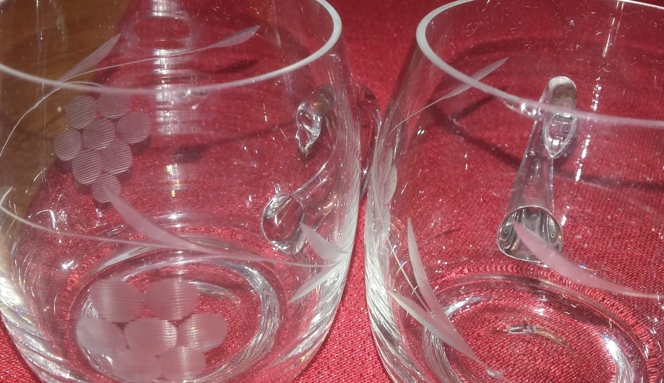 Bowle Set Glas, Topf, Deckel, 6 Gläser mit Henkel, Kelle Vintage - Bild 4 von 4