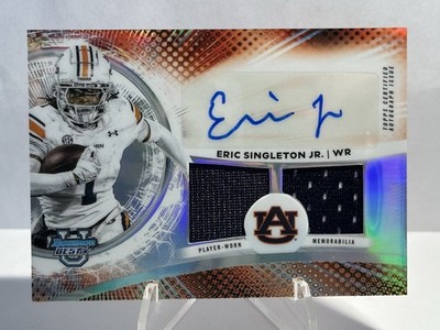 2025 Bowman University s Best Eric Singleton Jr. Dual Relic Autograph #DRA-ES