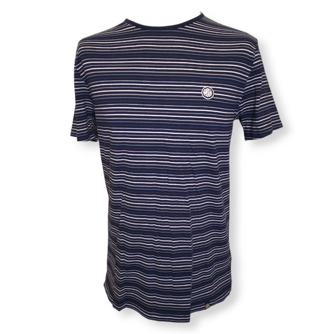 Pretty Green T Shirt Mens Size M Blue Short Sleeve Striped Pretty Green T Shirt Mens Size M Blue Short Sleeve Striped
