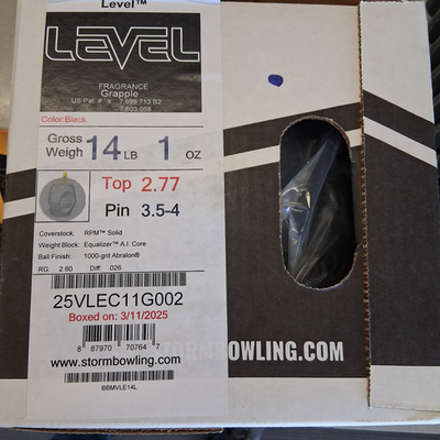 Storm Level bowling ball 14 LB. 1ST QUALITY MIDWEIGHT new in box