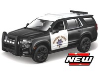 Maisto 1/24 Chevrolet Tahoe Police 2012 Weiss/Schwarz Statisches Modell Diecast
