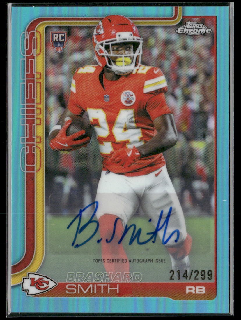 2025 Topps Chrome #RA-BS Brashard Smith Chrome Rookie Autographs Teal #/299
