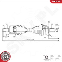 Esen SKV Antriebswelle Gelenkwelle FüR VW Crafter Kasten Sy_ Sz_ SCB SCC MAN
