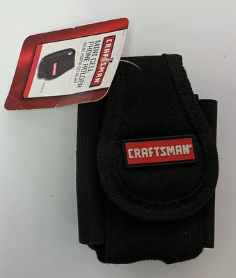 #ad Craftsman Mini Cell Phone Holder Black With Steel Belt Clip New With Tags $19.95
