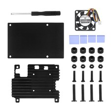 For Raspberry PI 5 Motherboard Aluminum Alloy Protective Case with Cooling Fan