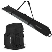 Ski Bag and Boot Bag Combo, Padded Ski Bags for Air Travel, Snowboard Backpac...
