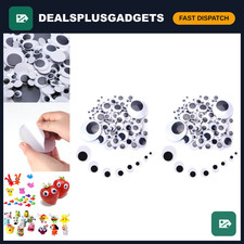 200pcs Assorted Googly Wiggle Eyes with Adhesive - Craft Supplies for DIY Projec