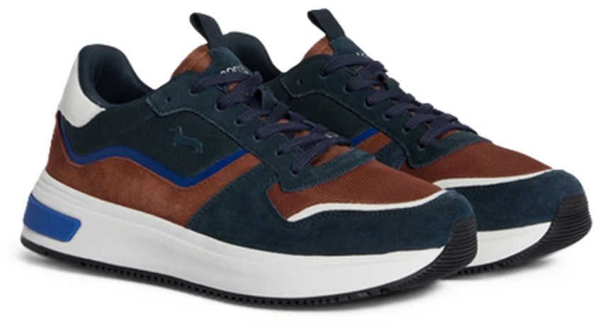 HARMONT & BLAINE EFM252.050.A60.BL SNEAKERS SHOES MEN LACE UP LACES BLUE