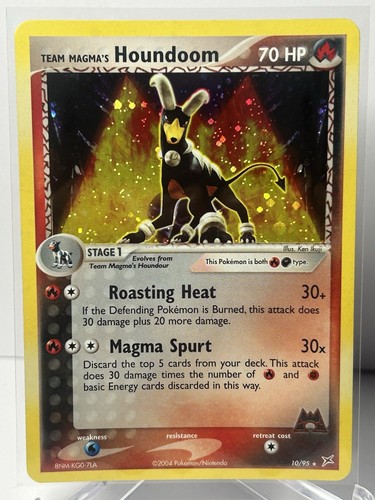 Team Magma's Houndoom #10/95 Team Magma v Team Aqua Holo Rare Pokemon Card
