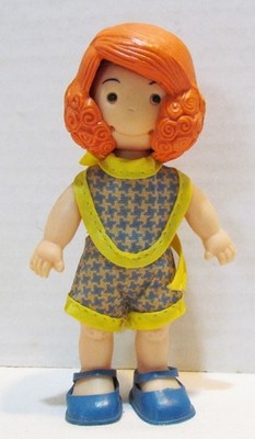 UNEEDA 1973 THUM-THINGS YOUR 3 FACED DOLL VINTAGE REDHEAD 4.5'' TALL VINTAGE