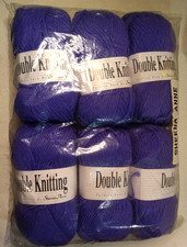 Purple 6 x 50g New Sheena Anne Double Knitting Wool Yarn Purple shade 1223
