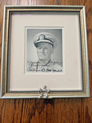 #ad SIGNED amp; DEDICATED Photo Of Fleet Admiral Chester W. Nimitz WWII US Navy COA $800.00