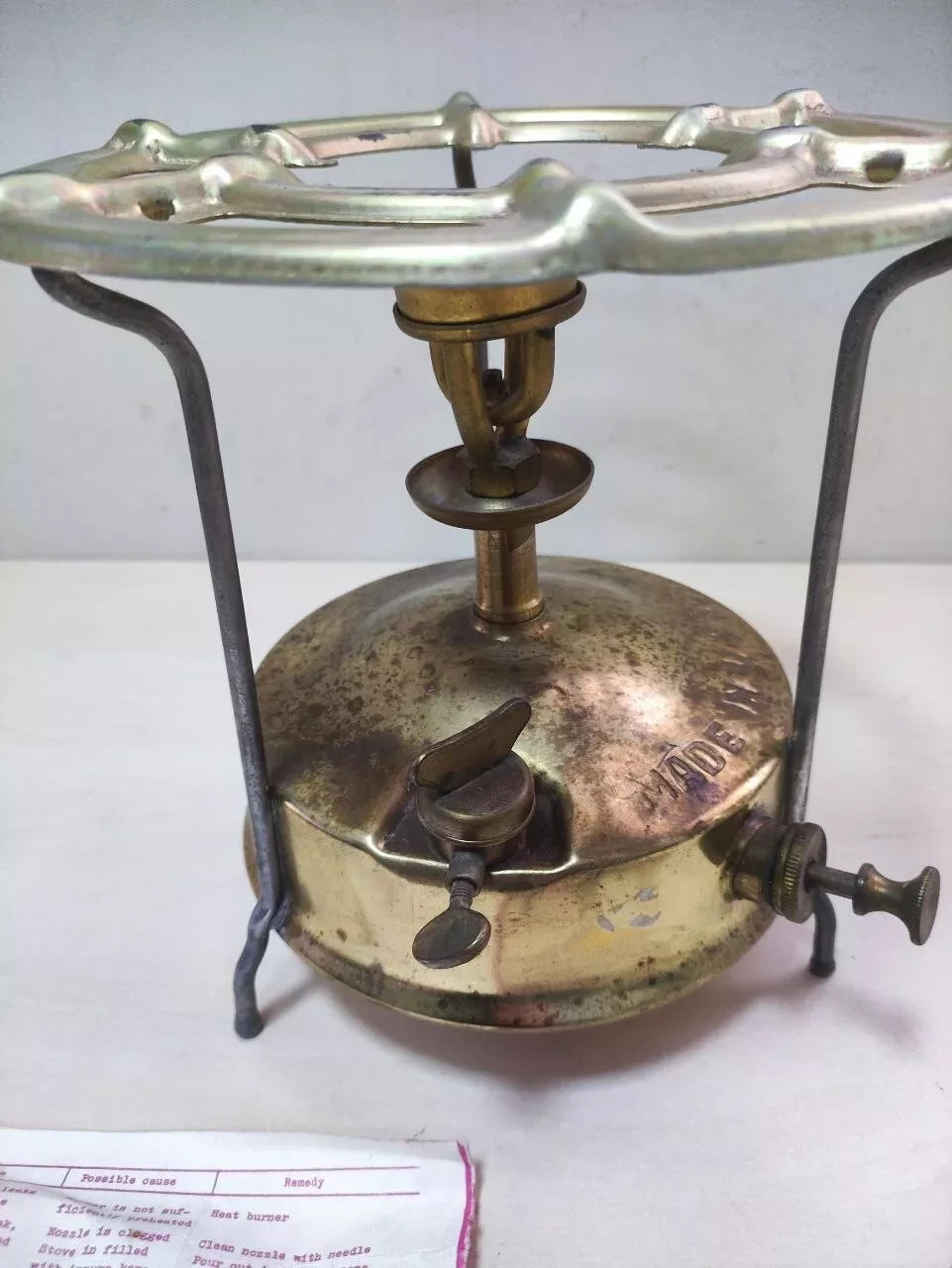 Vintage Soviet Primus Kerosene Stove “Record-1” USSR 1984 – Export Model