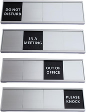 Do Not Disturb Sliding Aluminum Privacy Sign American Minimalist,Please Knock, i