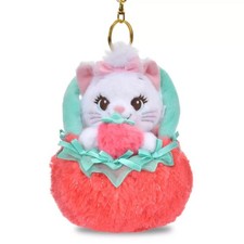 NEW Japan Disney Store Marie The Aristocats Plush Keychain GLOSSY FRUITS 2026