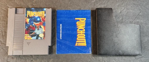 Punch-Out!! (Nintendo NES, 1987) AUTHENTIC VIDEO GAME Tested WITH MANUAL