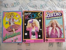 Nice Lot 3-Vintage New Sensations BARBIE-Rocker Colorforms Paper Dolls Sets Box