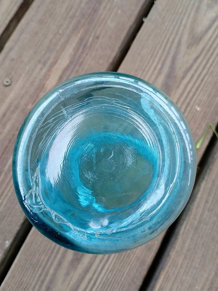 Rare vintage blue aqua ball perfect mason jar 1923-1933 #13 With Imperfection - Image 2 of 4
