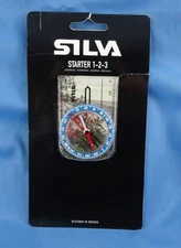 NEW Silva Starter 1-2-3 Compass, Waterproof, Rotating Bezel, Hiking, Orienteerin