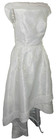 chi chi london white off shoulder hi low fit flare organza wedding dress 10