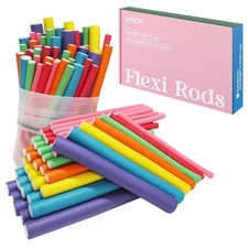 47Pc 7" Hair Curlers Rollers Flexi Rods Heatless Bendy Foam Curls All Hair