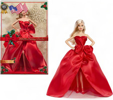 Barbie Signature 2026 Holiday Barbie Doll Collector Blonde Red Gown Bow