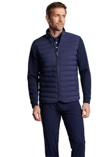 Peter Millar Winsome Hybrid Cardigan Navy MF24XZ17 Men's Jacket Size US XL $325